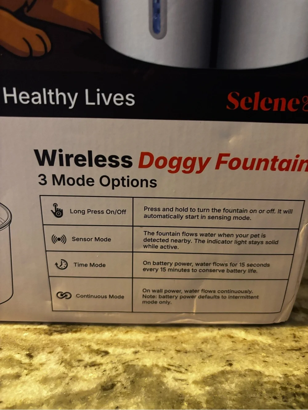 Selene Wireless Doggy Fountain - Stainless Silver 7L